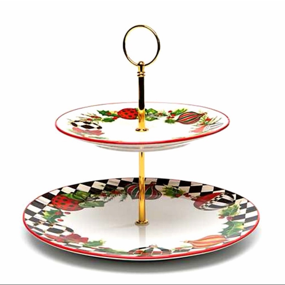 Mackenzie Festive Two-Tiered sweet Serving Tray (NEW)